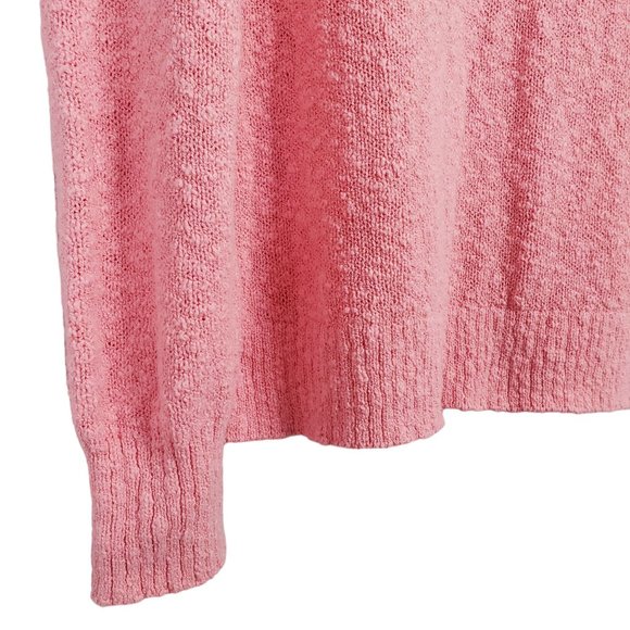 Reimagined by J Crew Size XL Sweater V-neck Slub Knit Cotton Blend Textured Pink - Picture 5 of 11